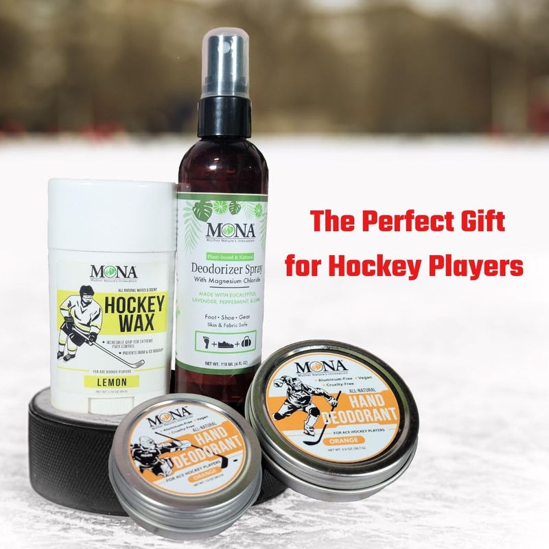 MONA BRANDS All Natural HAND DEODORANT for Ace Hockey Players | For athletes who wear gloves | Vegan, Non-GMO, Cruelty free | ORANGE Scent | 1oz - Image 3